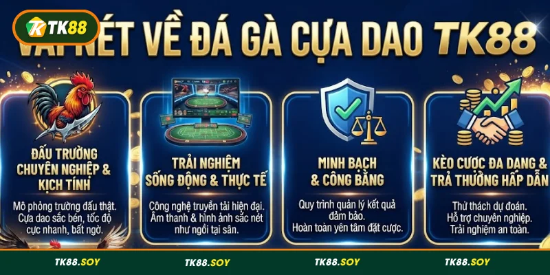 Nắm rõ về đá gà cựa dao TK88